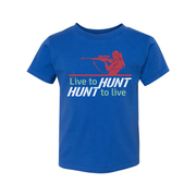 Unisex Hunting T Shirt With Rifle Scope Silhouette And Live To Hunt Slogan Graphic