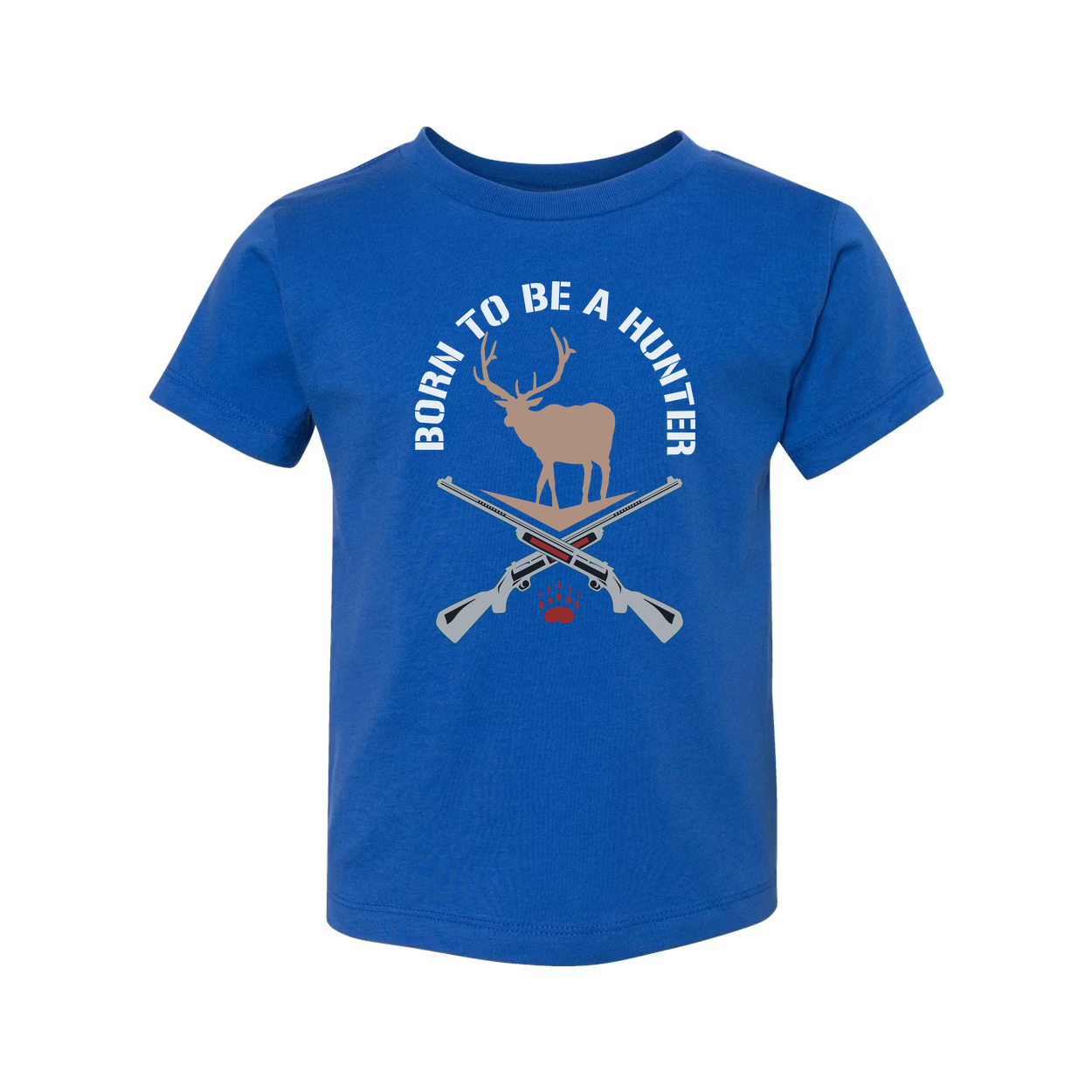 Born To Be A Hunter Deer Silhouette With Crossed Rifles Unisex T Shirt
