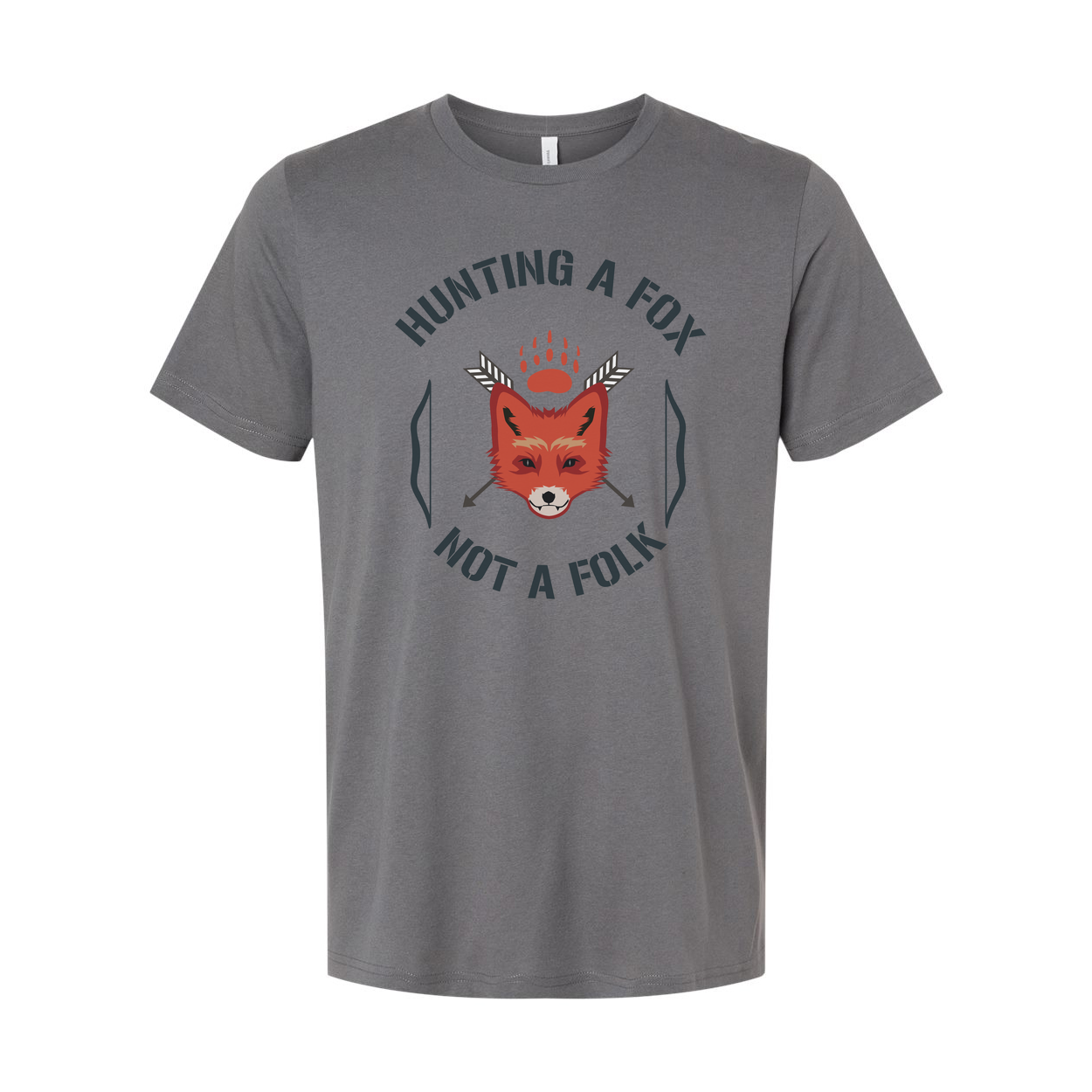 Graphic Tee Hunting A Fox Not A Folk Featuring A Red Fox Head With Arrows Emblem