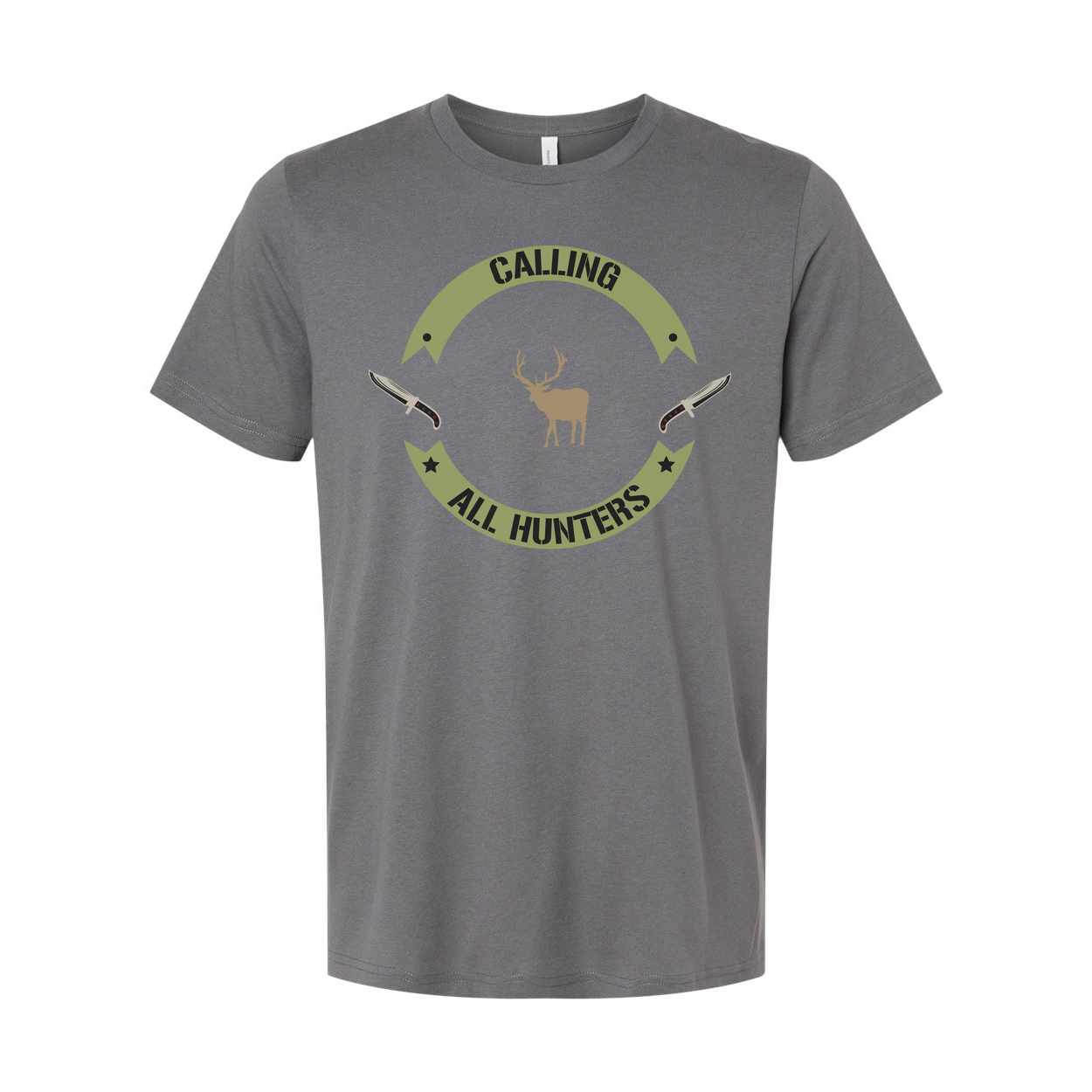 Calling All Hunters Deer Emblem Graphic T Shirt For Outdoors Enthusiasts Unisex Apparel