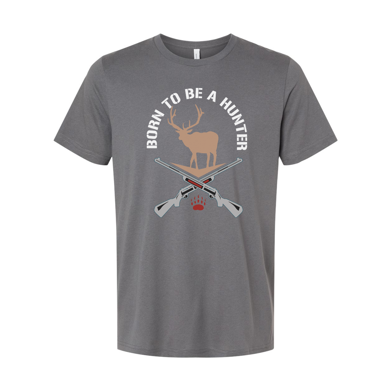 Born To Be A Hunter Deer Silhouette With Crossed Rifles Unisex T Shirt