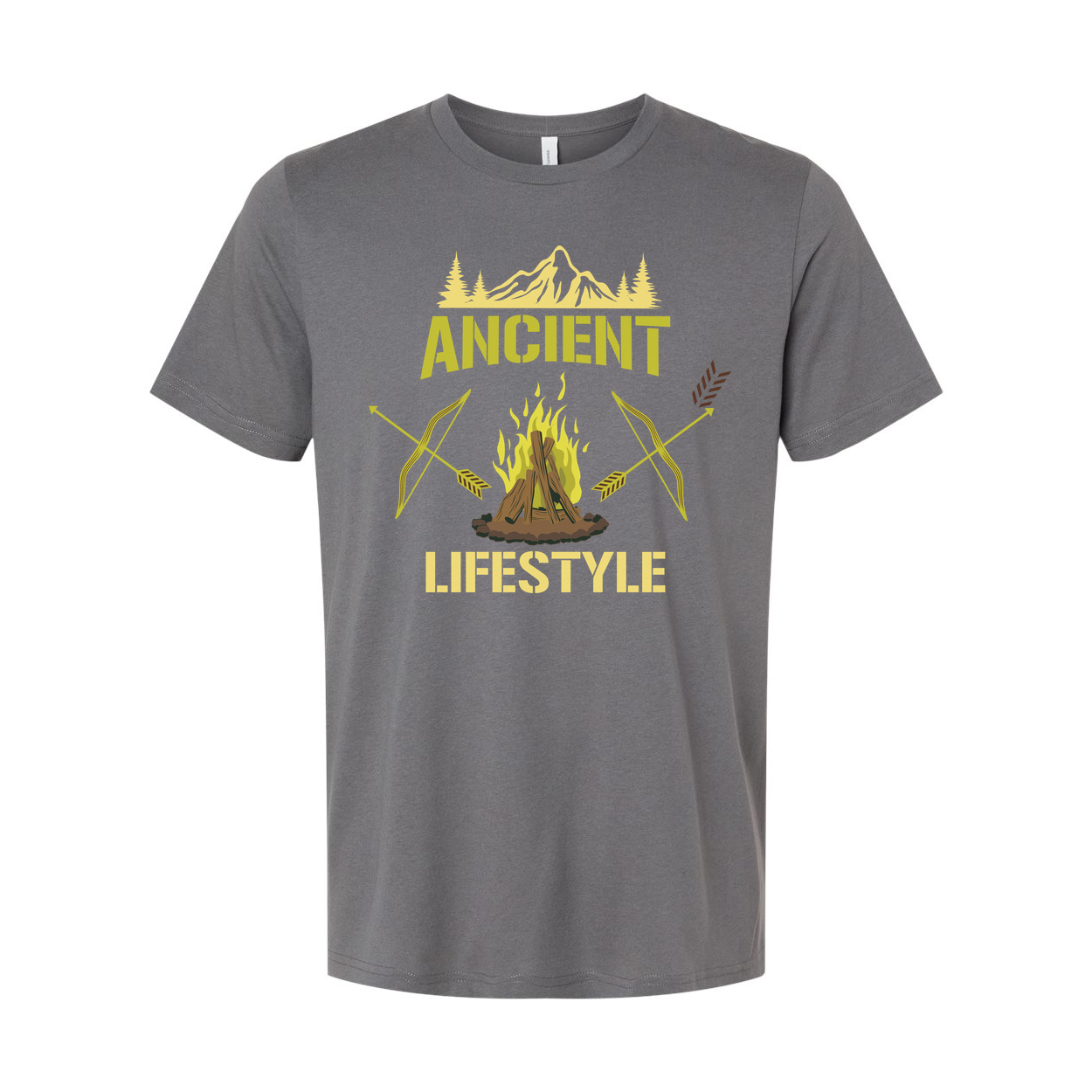 Ancient Lifestyle Campfire Arrows Graphic T Shirt For Hunters Unisex Outdoor Adventure Style