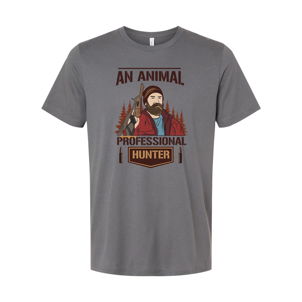 An Animal Professional Hunter Graphic T Shirt For Outdoor Enthusiasts And Hunting Fans