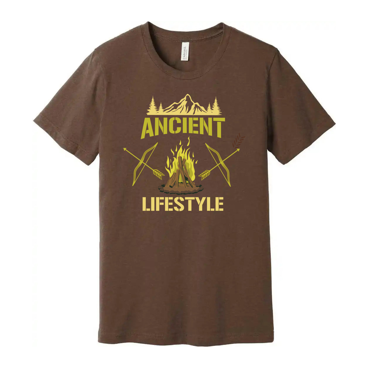 Ancient Lifestyle Campfire Arrows Graphic T Shirt For Hunters Unisex Outdoor Adventure Style