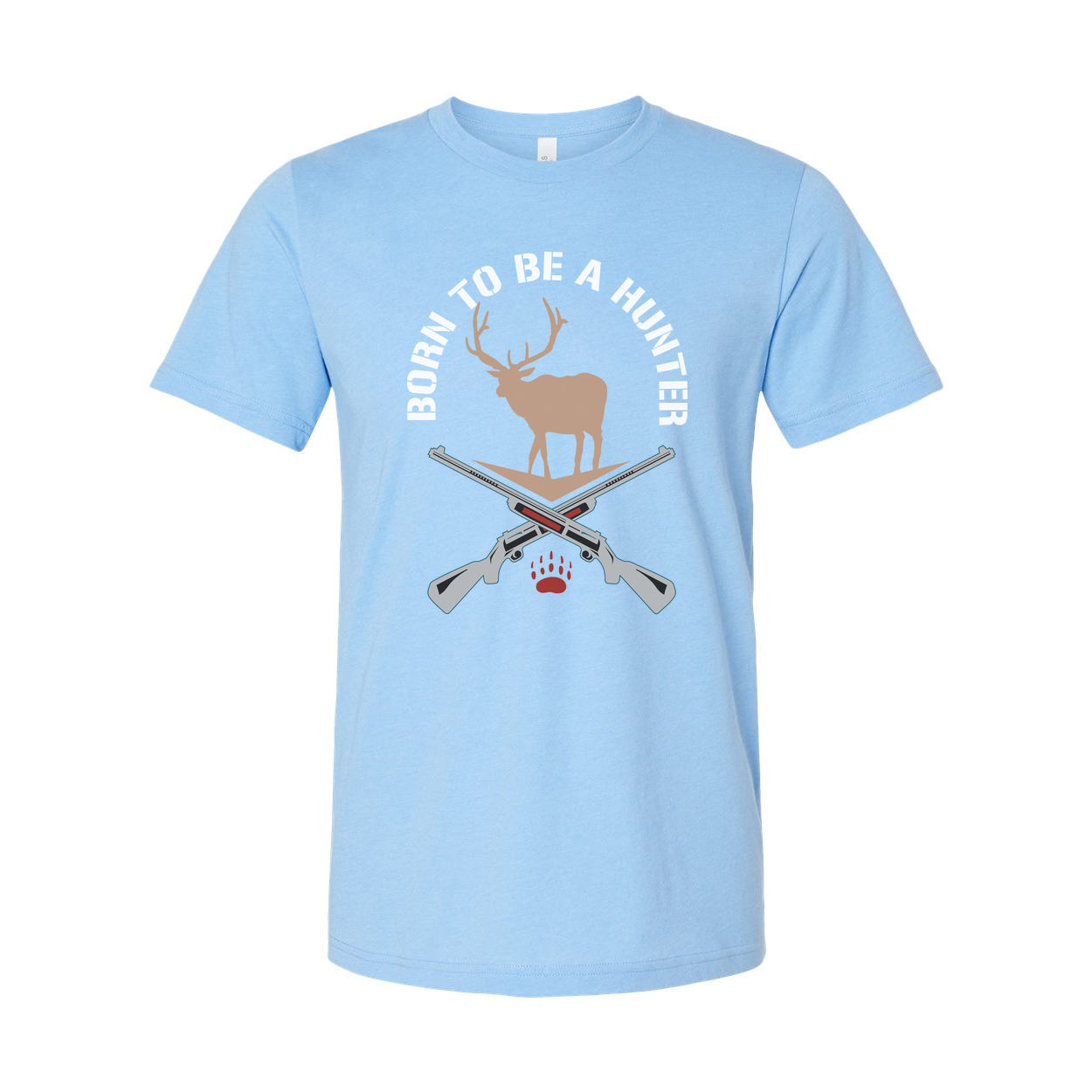 Born To Be A Hunter Deer Silhouette With Crossed Rifles Unisex T Shirt