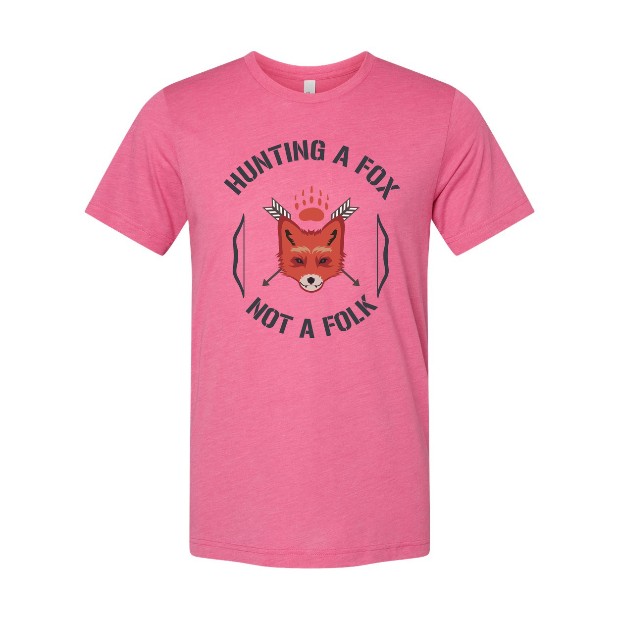 Graphic Tee Hunting A Fox Not A Folk Featuring A Red Fox Head With Arrows Emblem