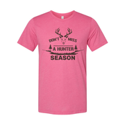 Don't Miss A Hunter Season Deer Head Graphic T Shirt With Rifle Silhouette For Outdoor Enthusiasts
