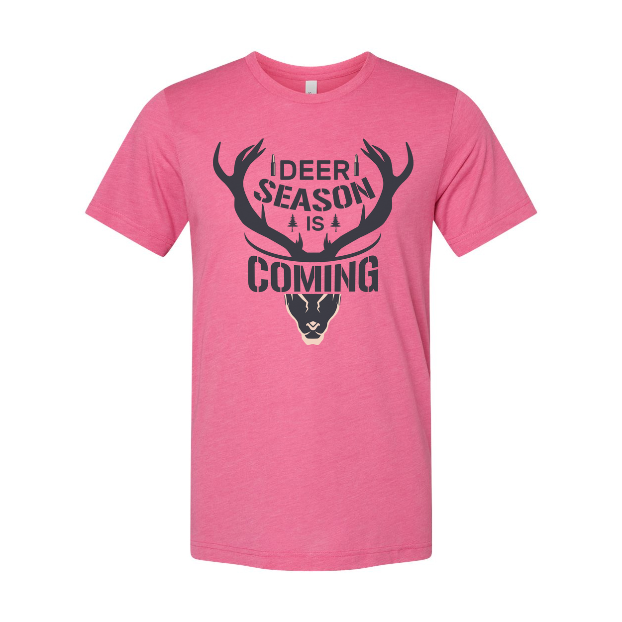 Deer Season Is Coming Graphic Deer Antler Head Unisex Hunting T Shirt For Outdoors Enthusiasts