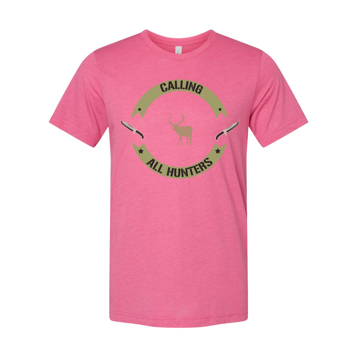 Calling All Hunters Deer Emblem Graphic T Shirt For Outdoors Enthusiasts Unisex Apparel