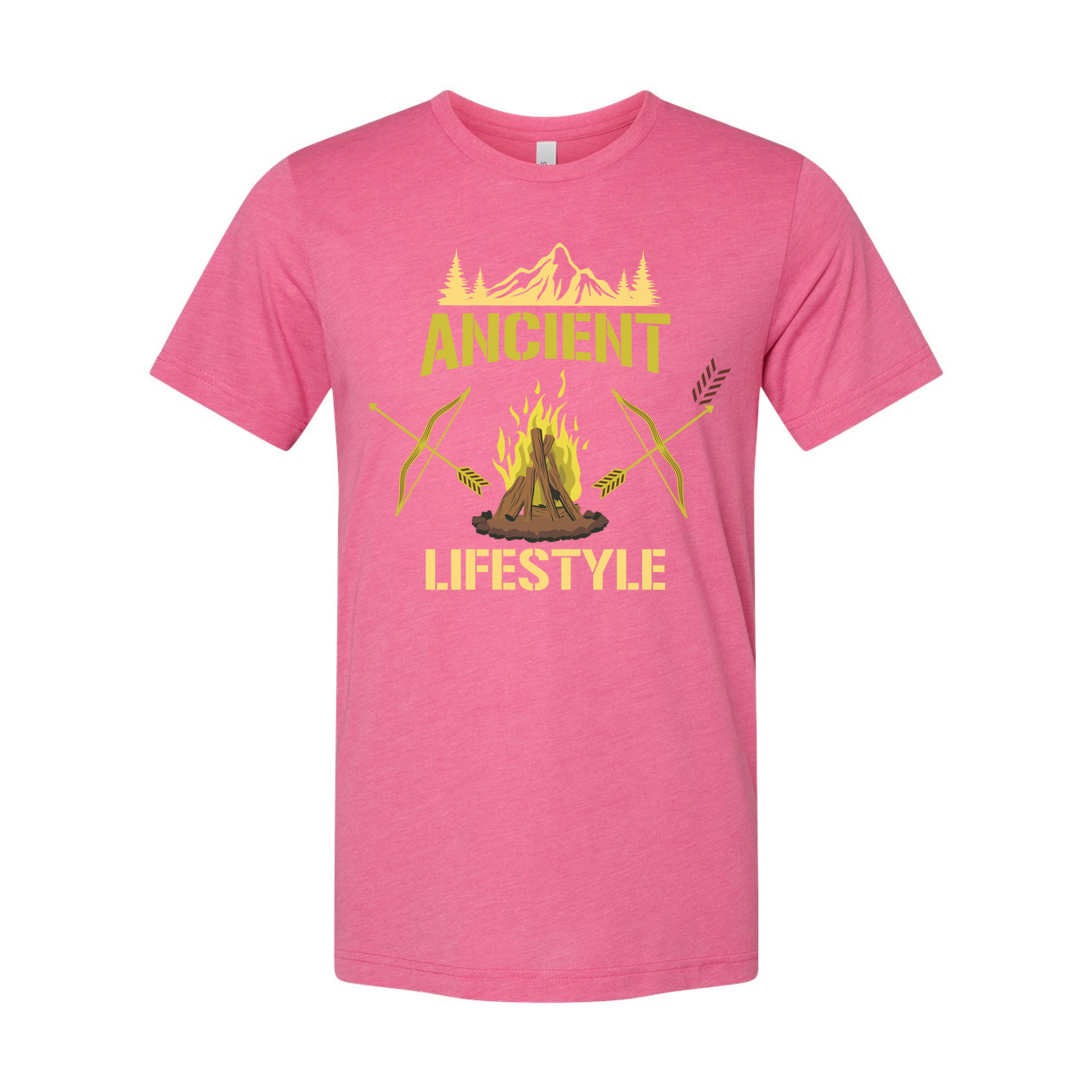 Ancient Lifestyle Campfire Arrows Graphic T Shirt For Hunters Unisex Outdoor Adventure Style