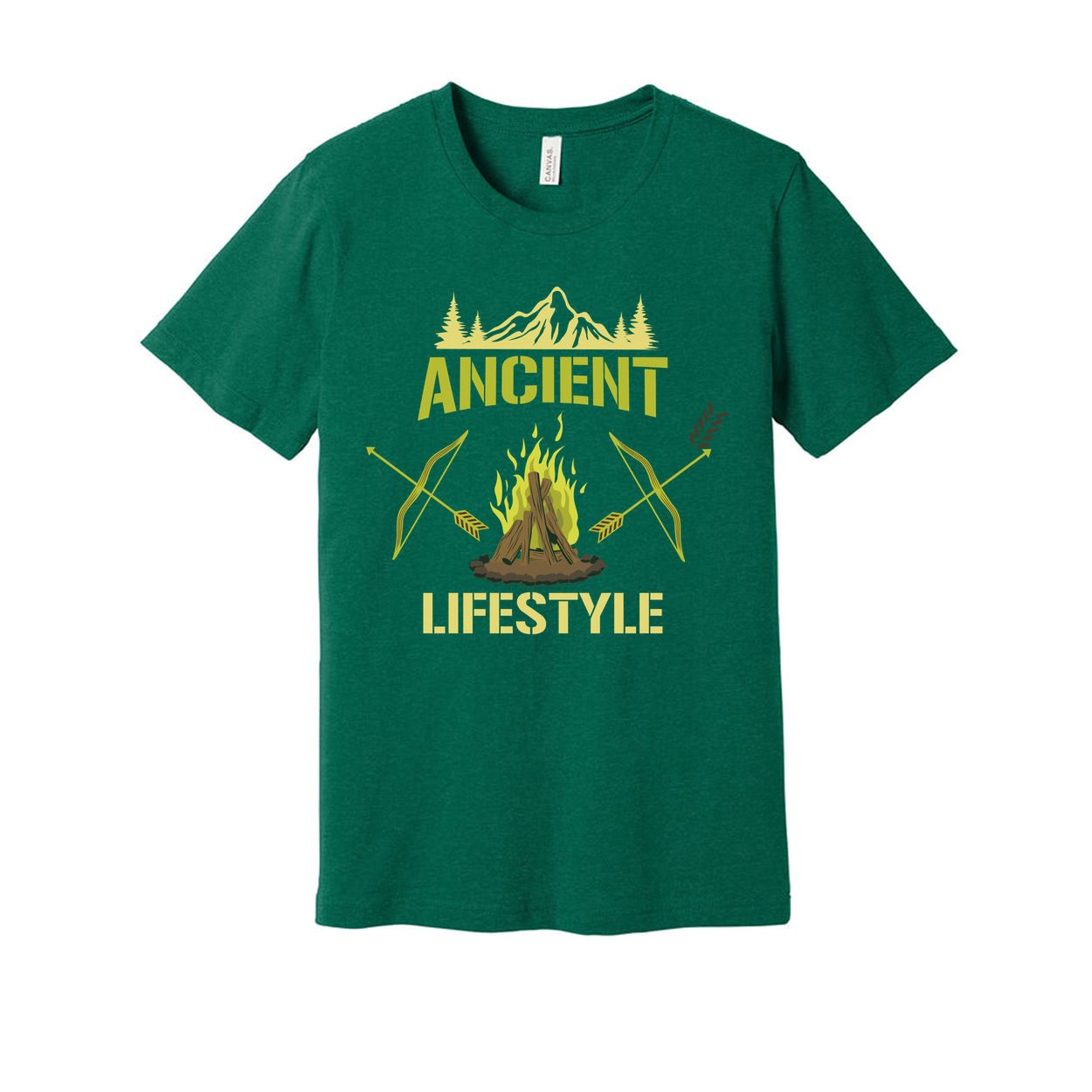 Ancient Lifestyle Campfire Arrows Graphic T Shirt For Hunters Unisex Outdoor Adventure Style