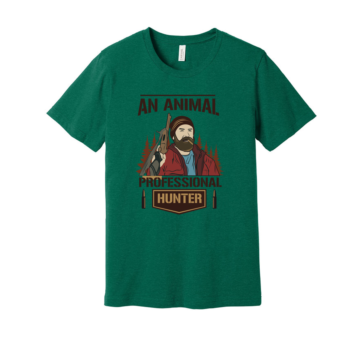 An Animal Professional Hunter Graphic T Shirt For Outdoor Enthusiasts And Hunting Fans