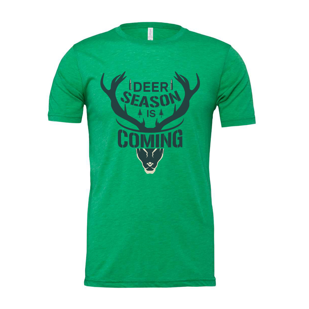 Deer Season Is Coming Graphic Deer Antler Head Unisex Hunting T Shirt For Outdoors Enthusiasts