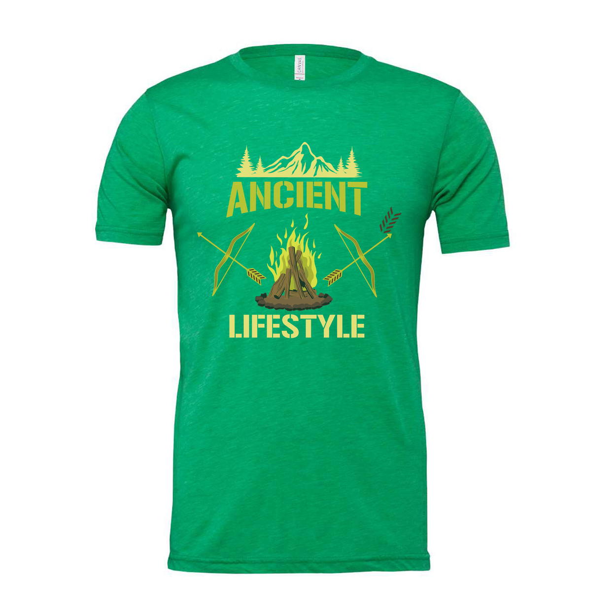 Ancient Lifestyle Campfire Arrows Graphic T Shirt For Hunters Unisex Outdoor Adventure Style