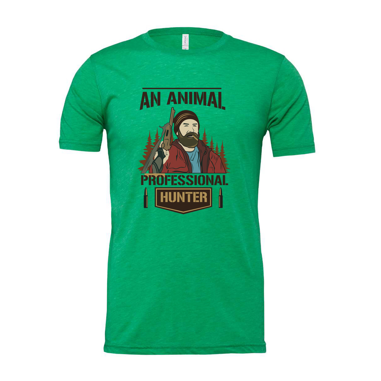 An Animal Professional Hunter Graphic T Shirt For Outdoor Enthusiasts And Hunting Fans