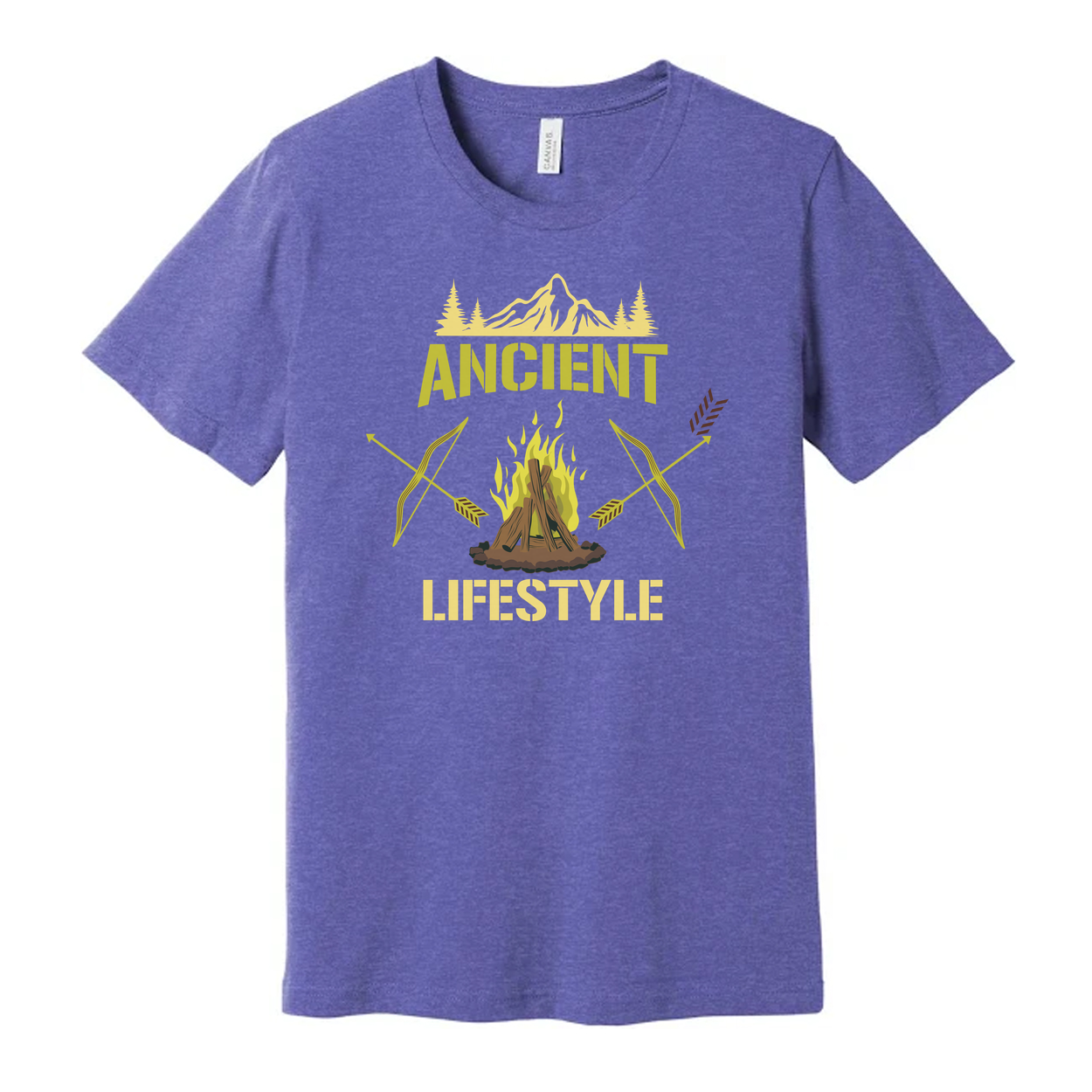 Ancient Lifestyle Campfire Arrows Graphic T Shirt For Hunters Unisex Outdoor Adventure Style