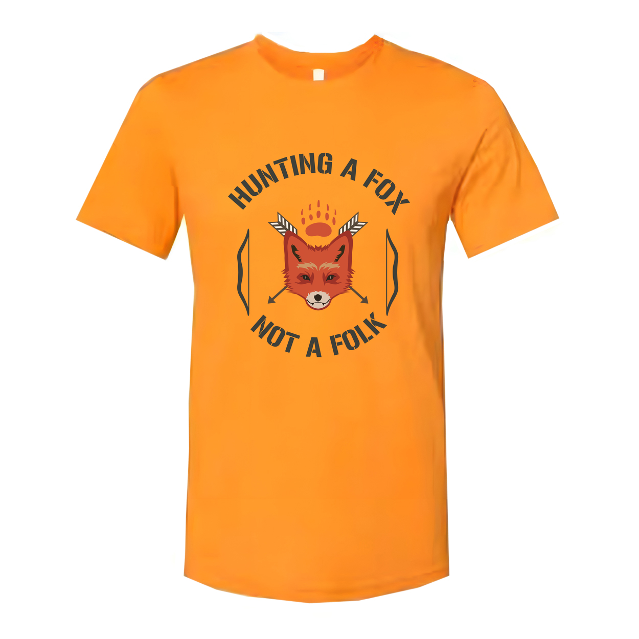 Graphic Tee Hunting A Fox Not A Folk Featuring A Red Fox Head With Arrows Emblem