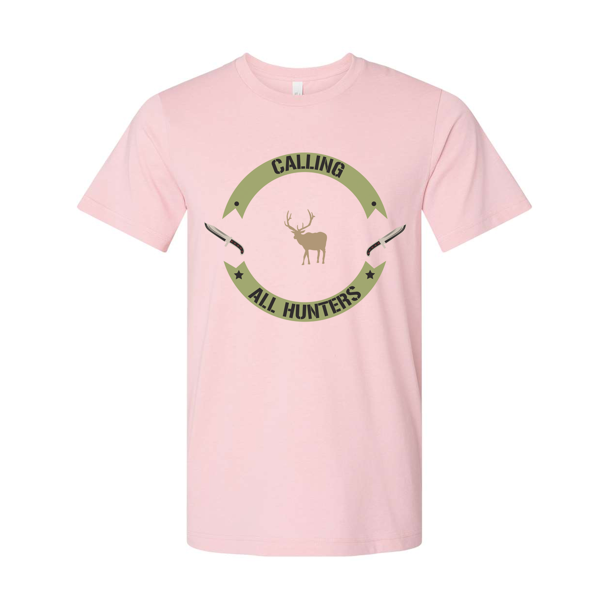 Calling All Hunters Deer Emblem Graphic T Shirt For Outdoors Enthusiasts Unisex Apparel