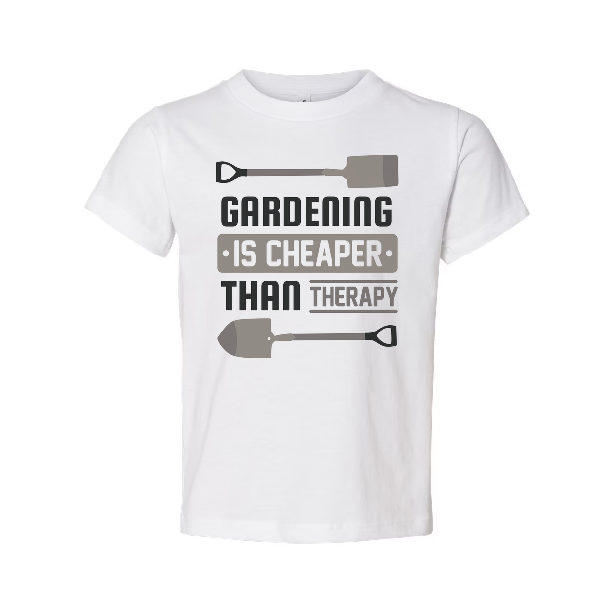 Gardening Is Cheaper Than Therapy T Shirt With Shovel Design For Garden Lovers Gift For Gardeners