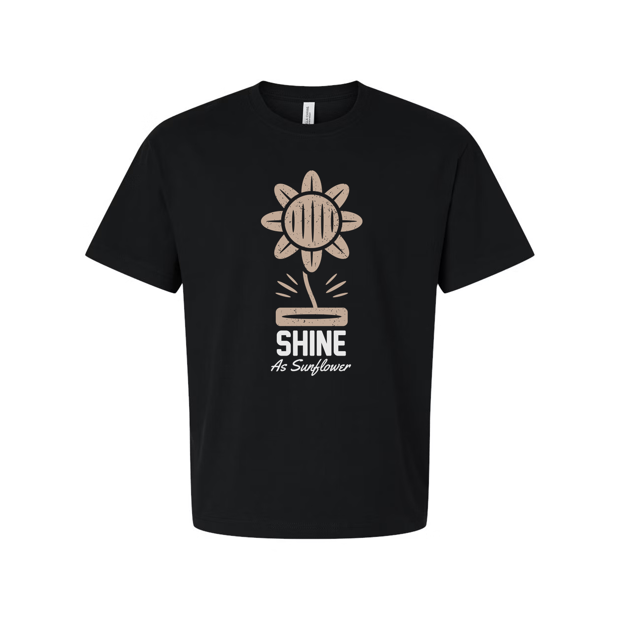 Sunflower Garden Graphic Unisex T Shirt With Shine As Sunflower Design For Casual Wear