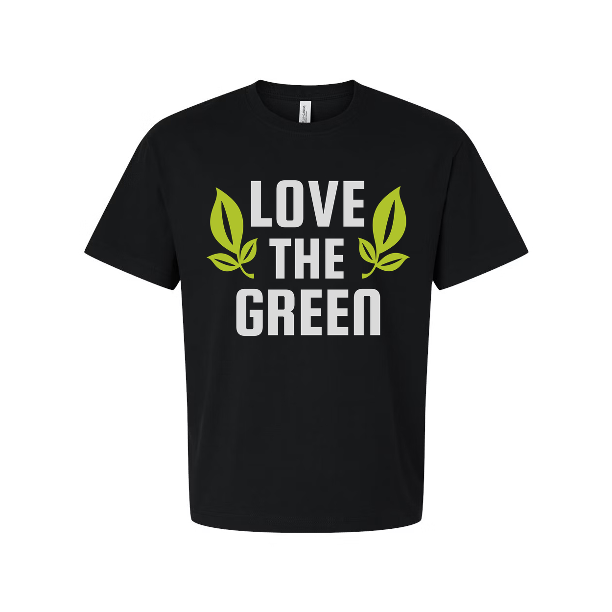 Love The Green Unisex Gardening Tee With Leaf Print Design For Eco Conscious Wear All Day Comfort