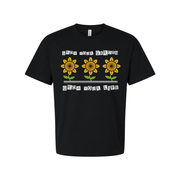 Gardening Unisex T Shirt With Three Sunflowers And Messages Grow Your Garden And Grow Your Life