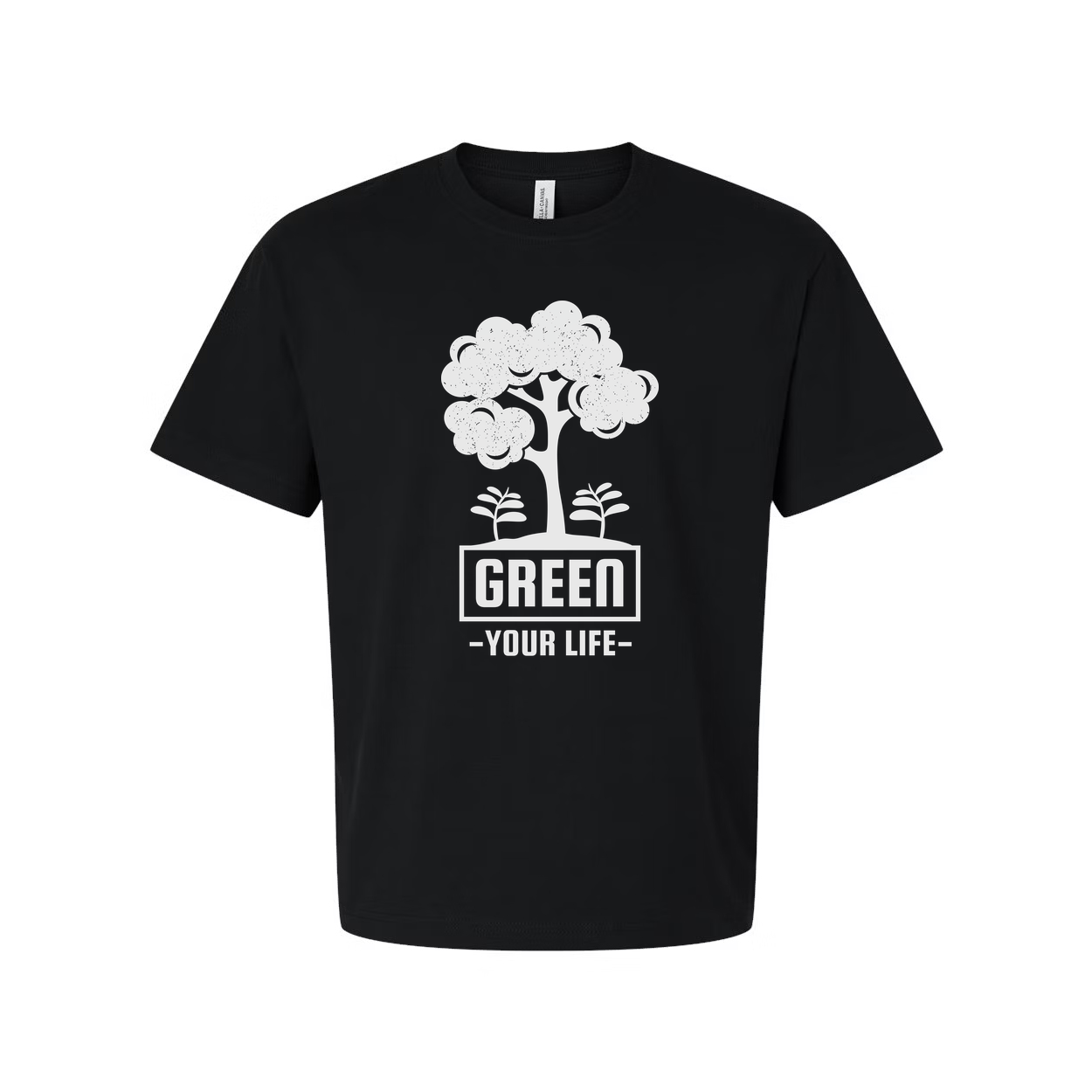 Gardening Themed Unisex T Shirt With Tree And Plant Graphic And Green Your Life Message