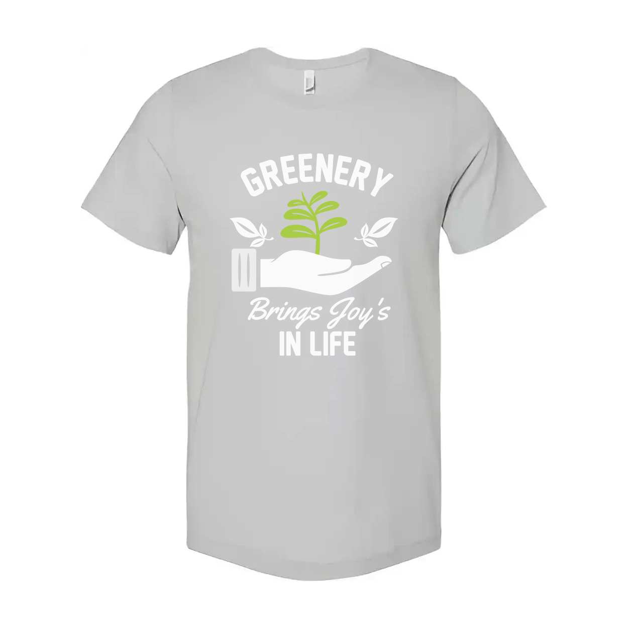 Greenery Gardening Graphic Unisex T Shirt With Plant In Hand Motif For Nature Lovers