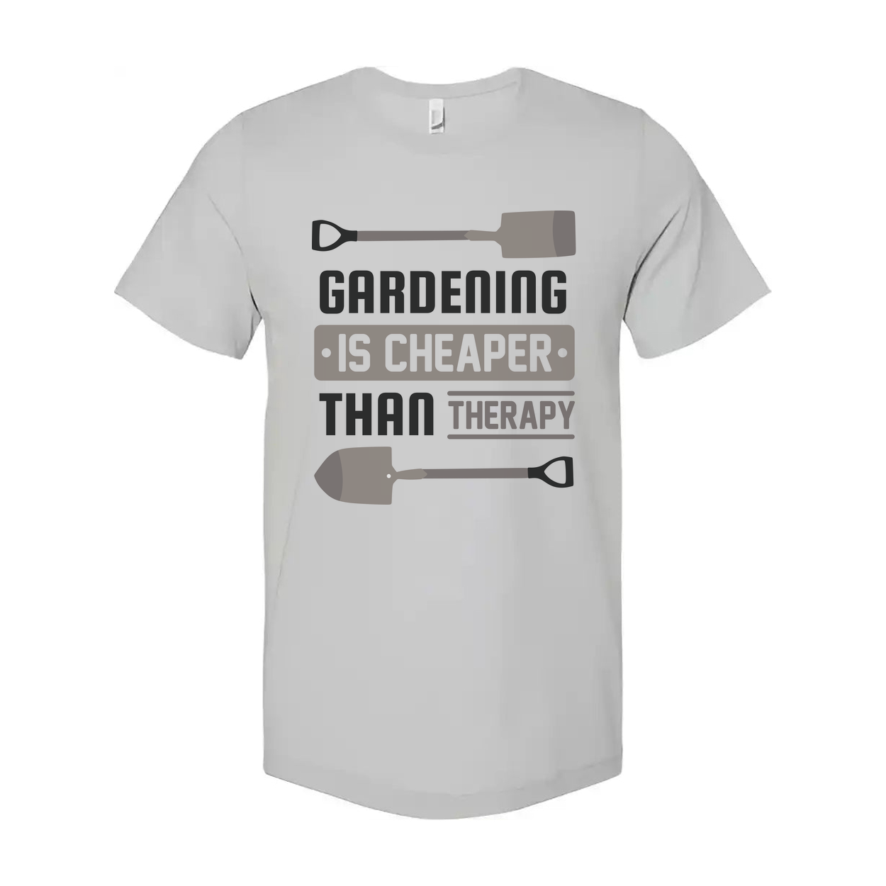 Gardening Is Cheaper Than Therapy T Shirt With Shovel Design For Garden Lovers Gift For Gardeners