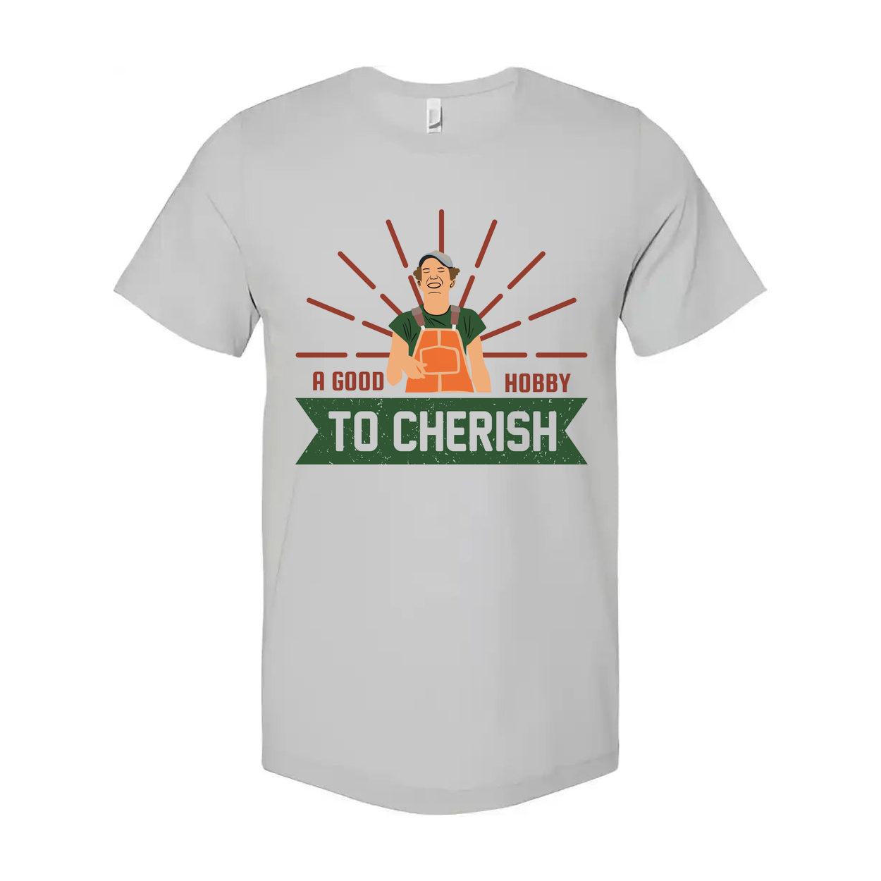 Unisex Gardening T Shirt With A Good Hobby To Cherish Gardener Illustration In Apron