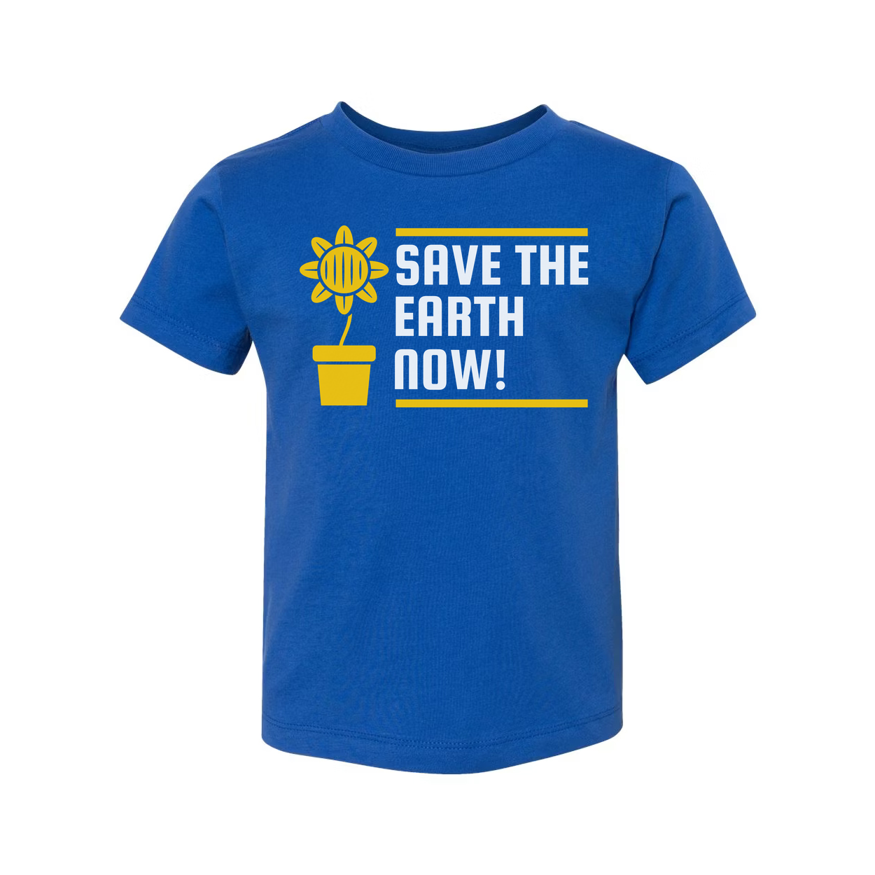 Sunflower Graphic T Shirt For Unisex Garden Lovers Save The Earth Now With Plant Pot Design