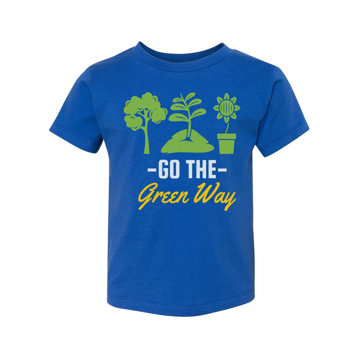 Gardening Unisex T Shirt With Go The Green Way Nature Inspired Plant And Sun Graphics Tee