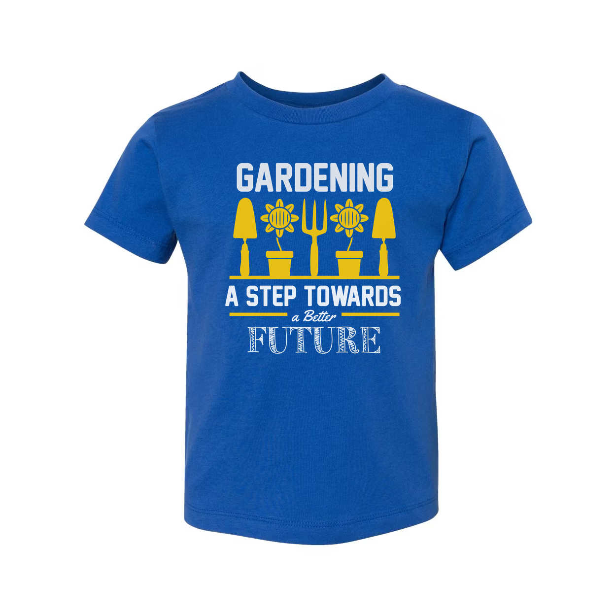 Gardening Motivational Unisex T Shirt With Sunflower Pots And Garden Tools Graphic