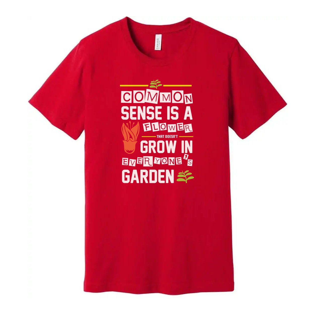 Unisex Gardening T-Shirt With Plant Graphic