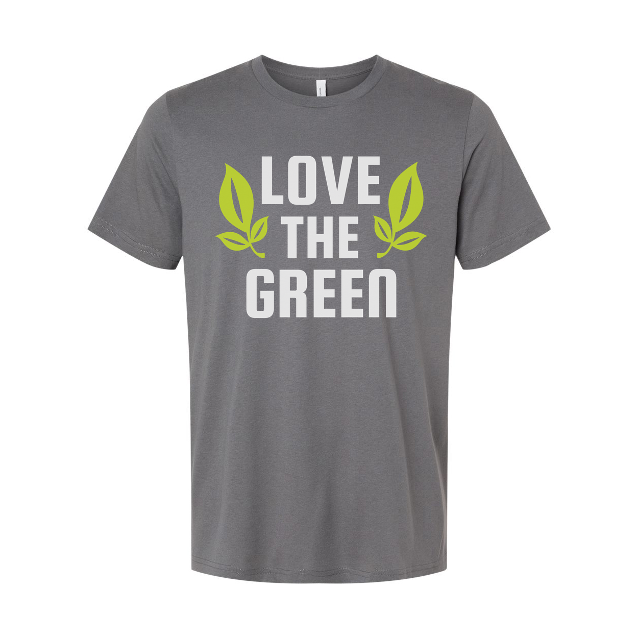Love The Green Unisex Gardening Tee With Leaf Print Design For Eco Conscious Wear All Day Comfort