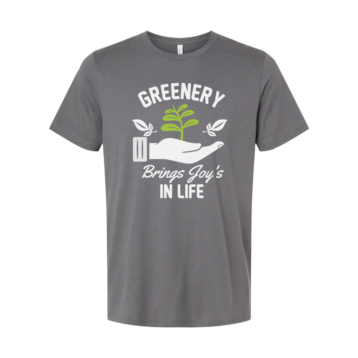 Greenery Gardening Graphic Unisex T Shirt With Plant In Hand Motif For Nature Lovers