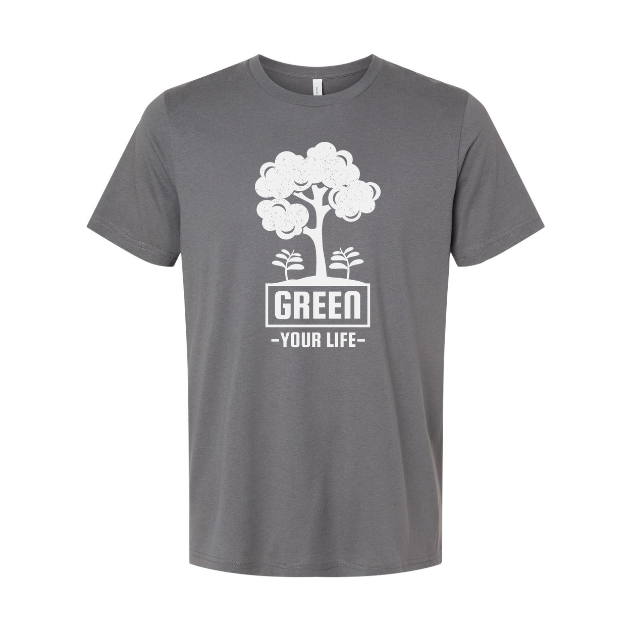Gardening Themed Unisex T Shirt With Tree And Plant Graphic And Green Your Life Message