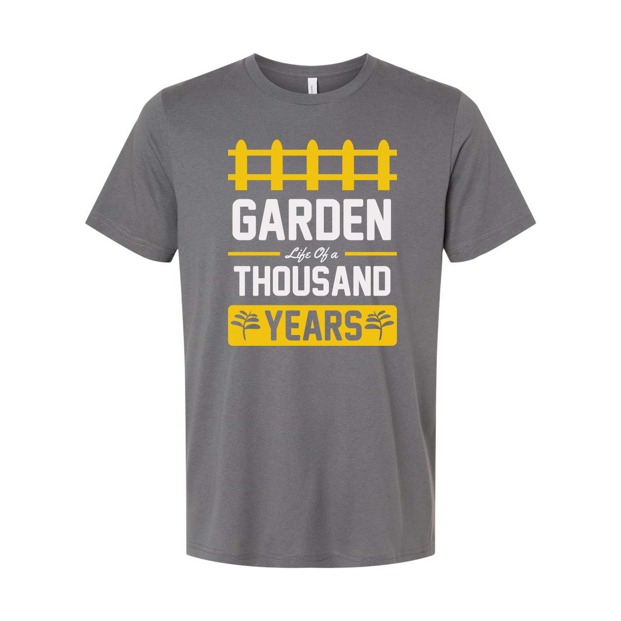 Garden Life Of A Thousand Years Unisex Graphic T Shirt With Fence Motif For Garden Lovers