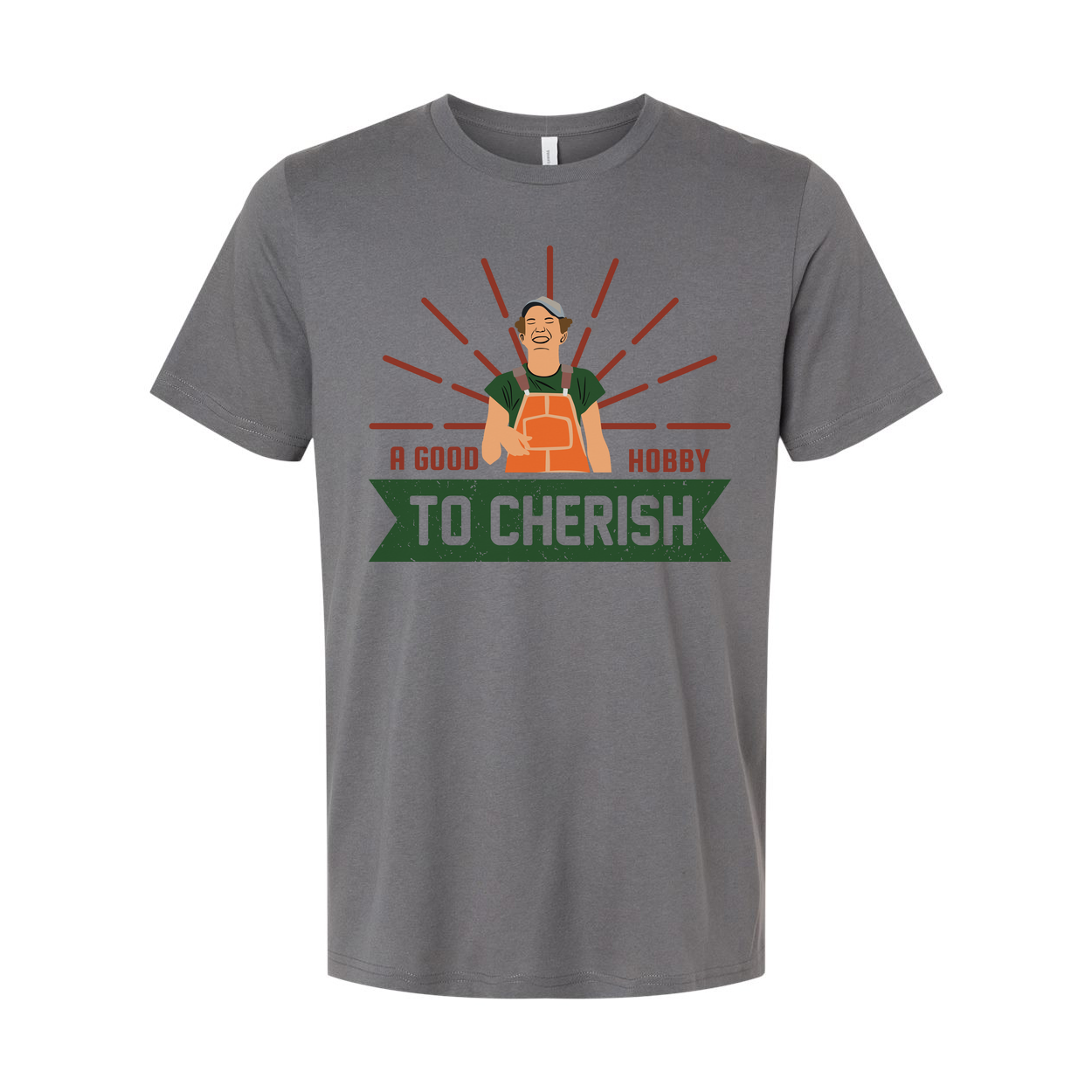 Unisex Gardening T Shirt With A Good Hobby To Cherish Gardener Illustration In Apron