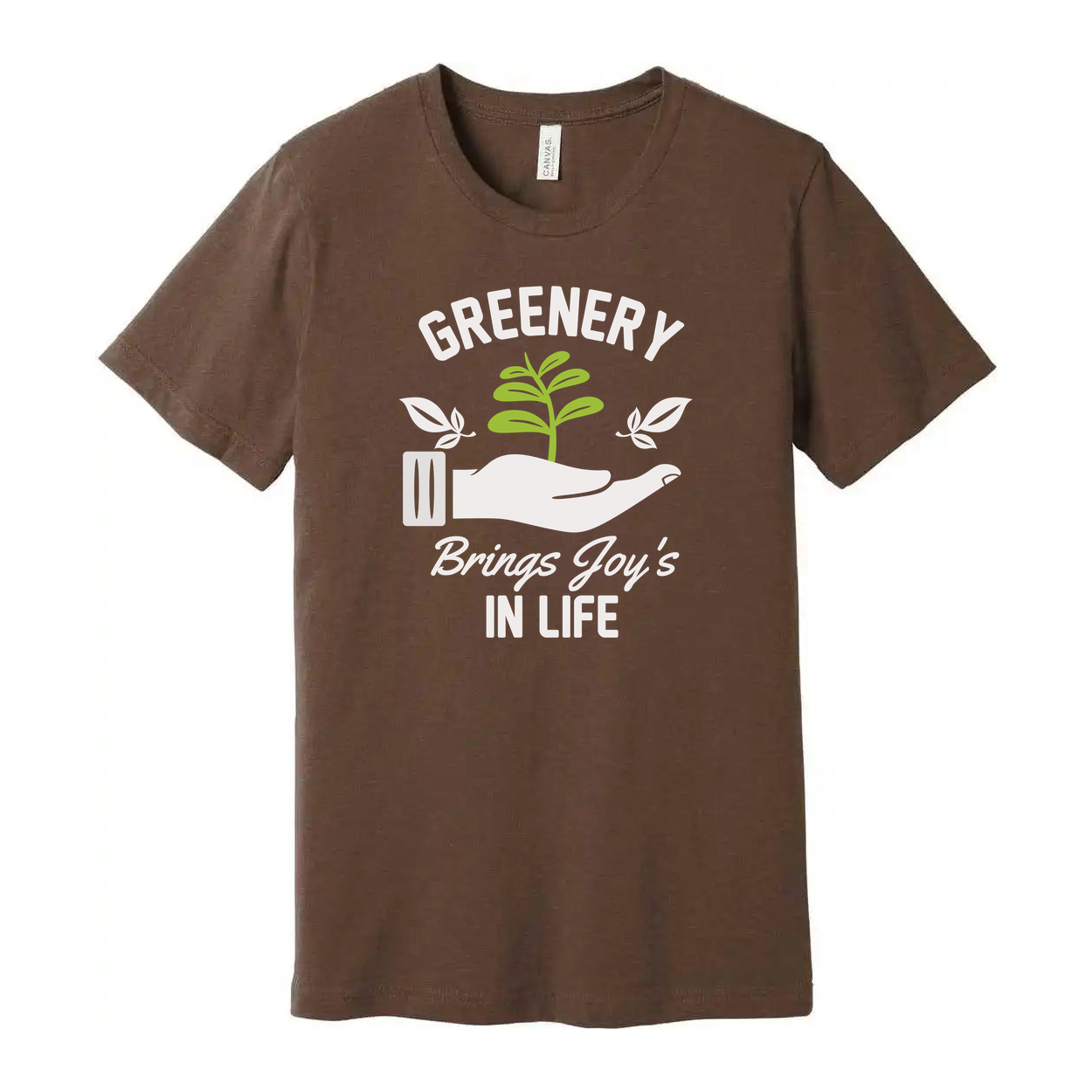 Greenery Gardening Graphic Unisex T Shirt With Plant In Hand Motif For Nature Lovers