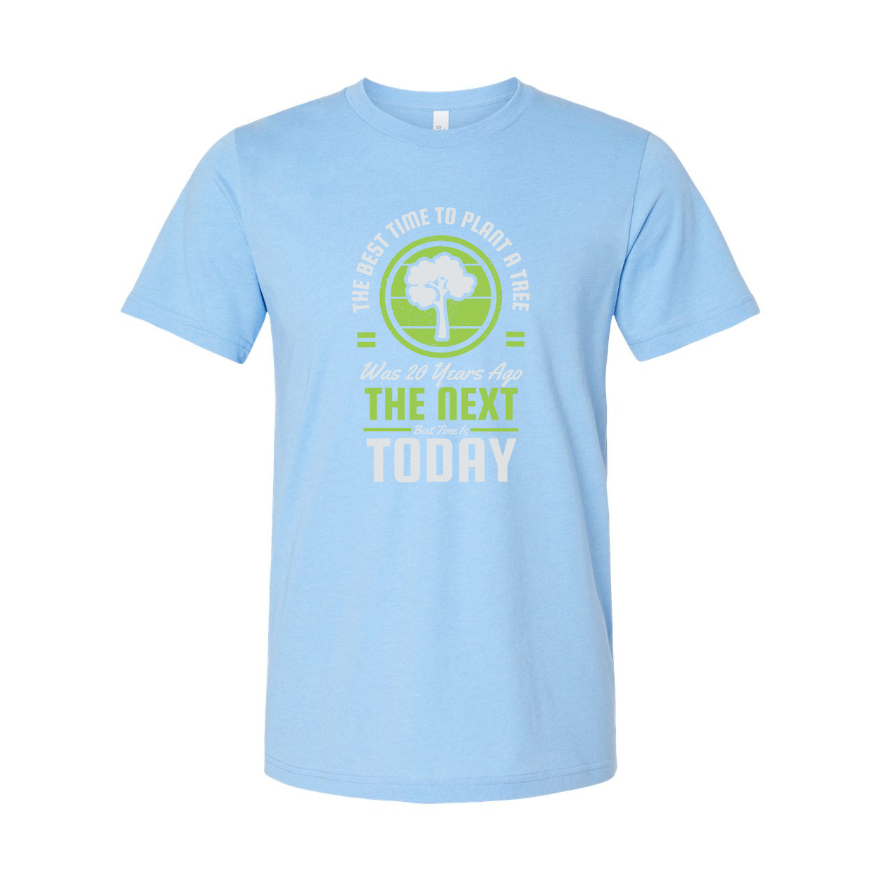 Gardening Unisex Graphic Tee With Green Tree Emblem Circular Logo And The Next Today Design