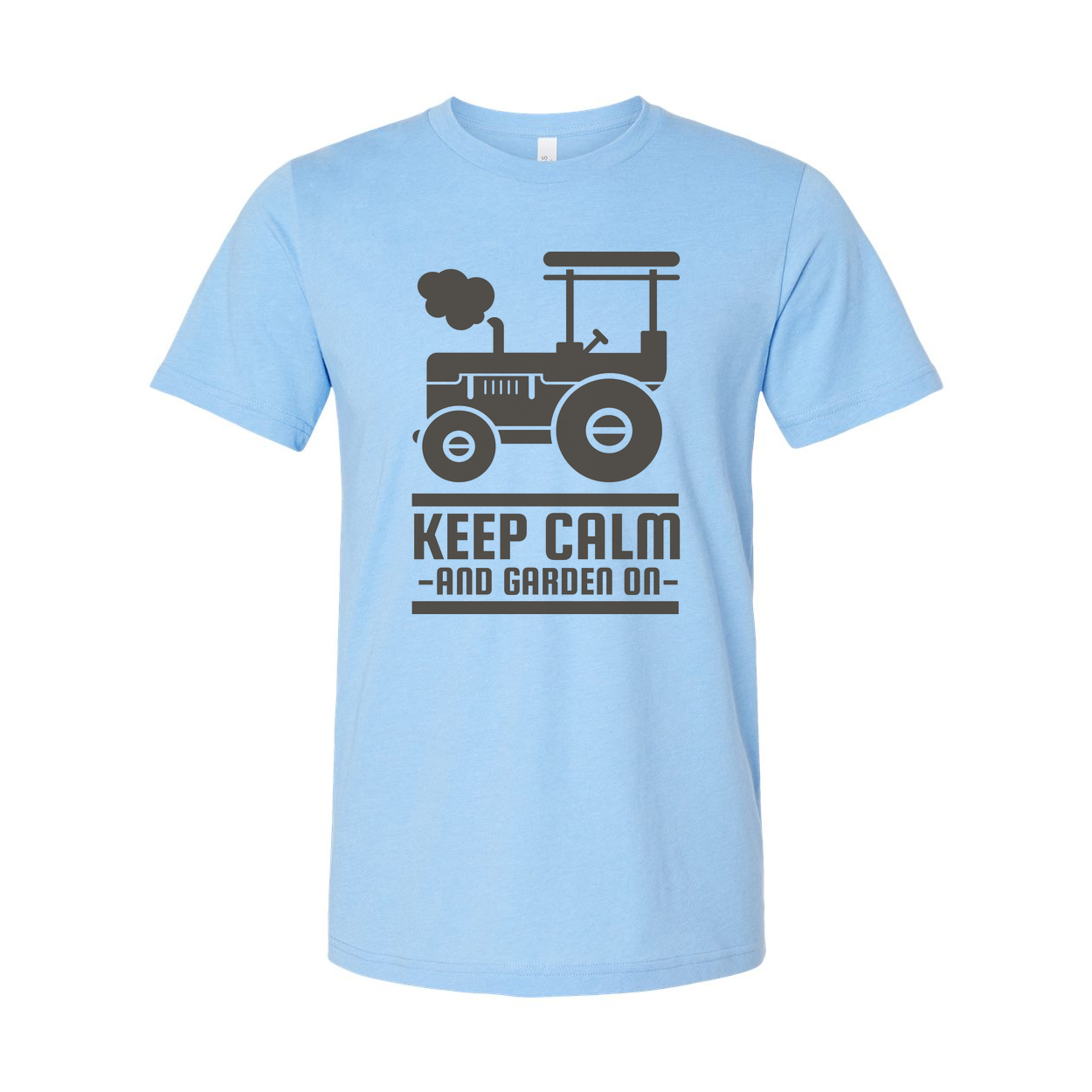 Unisex Gardening T Shirt With Classic Tractor Graphic And Keep Calm And Garden On Print