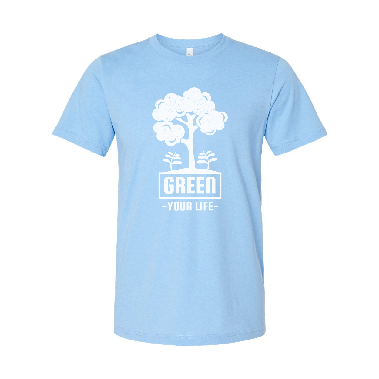 Gardening Themed Unisex T Shirt With Tree And Plant Graphic And Green Your Life Message