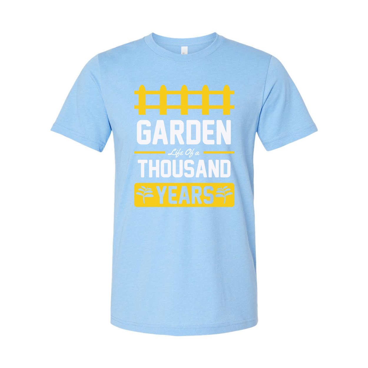 Garden Life Of A Thousand Years Unisex Graphic T Shirt With Fence Motif For Garden Lovers