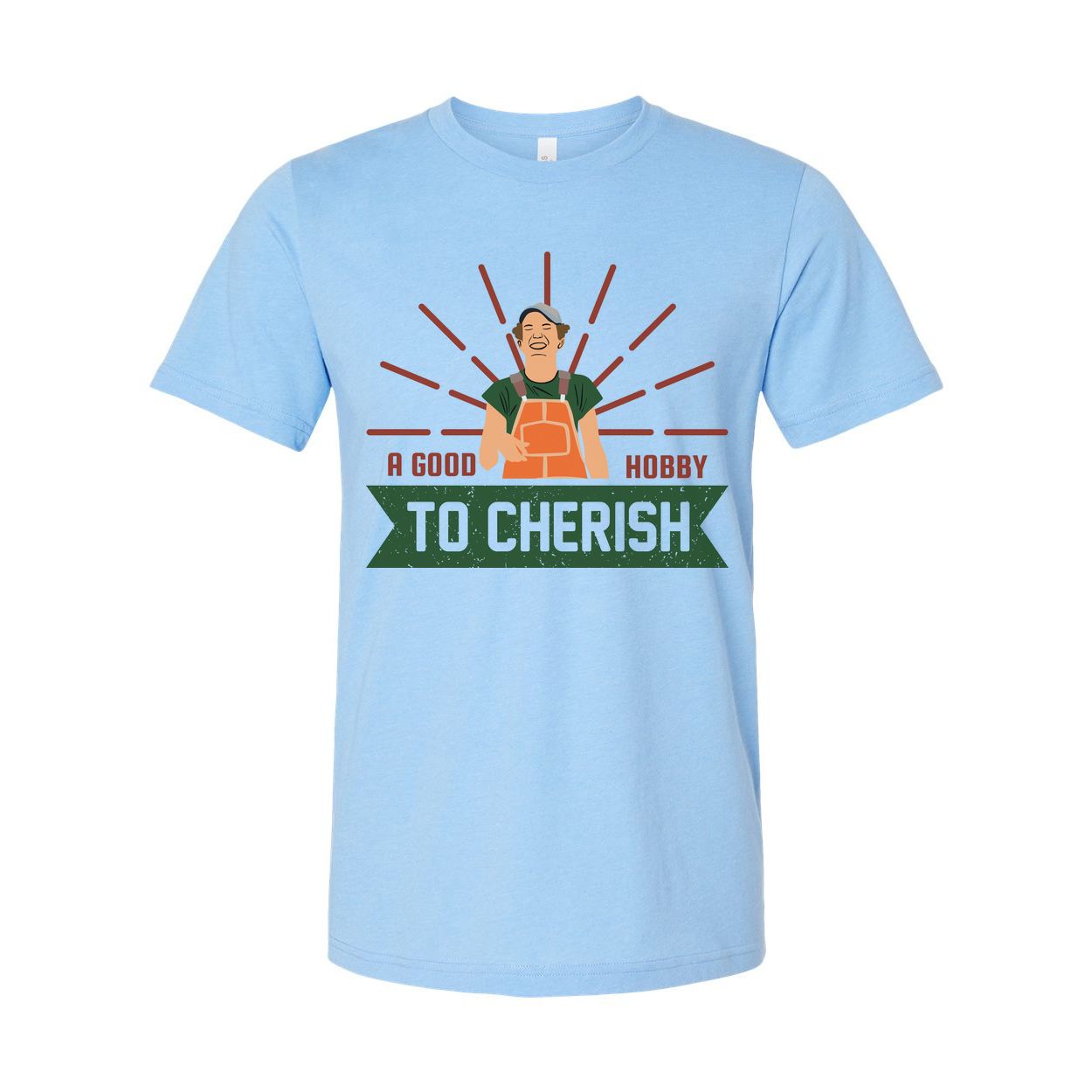 Unisex Gardening T Shirt With A Good Hobby To Cherish Gardener Illustration In Apron