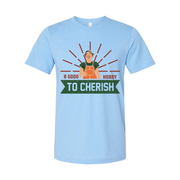 Unisex Gardening T Shirt With A Good Hobby To Cherish Gardener Illustration In Apron