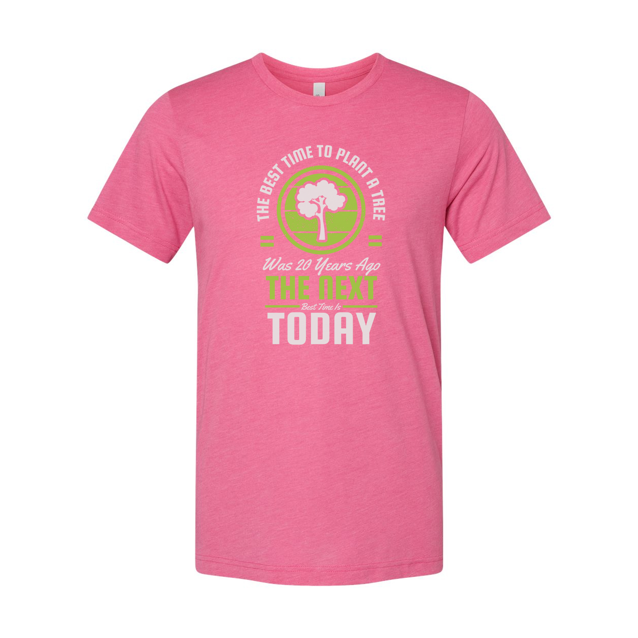 Gardening Unisex Graphic Tee With Green Tree Emblem Circular Logo And The Next Today Design