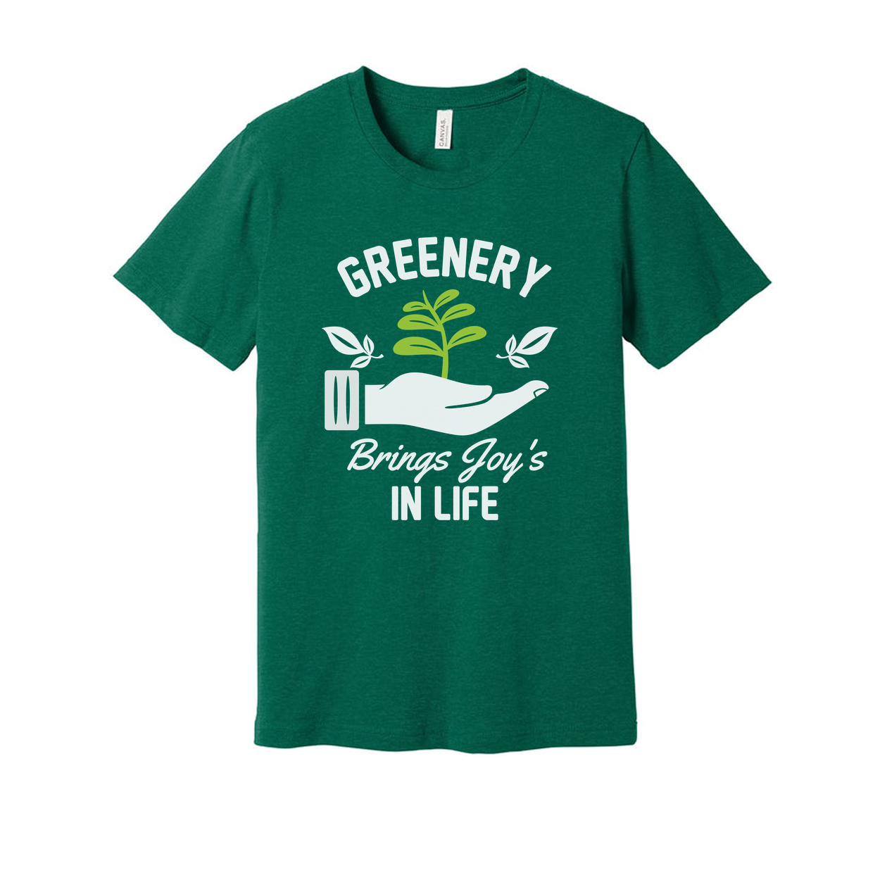 Greenery Gardening Graphic Unisex T Shirt With Plant In Hand Motif For Nature Lovers