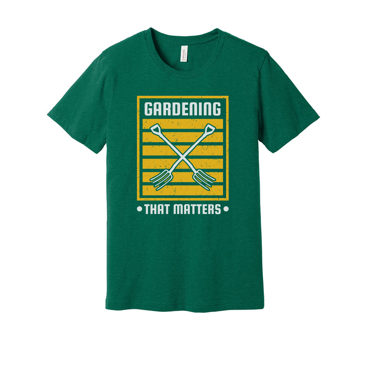 Gardening Matters Graphic T Shirt With Crossed Garden Forks Design For Unisex Apparel