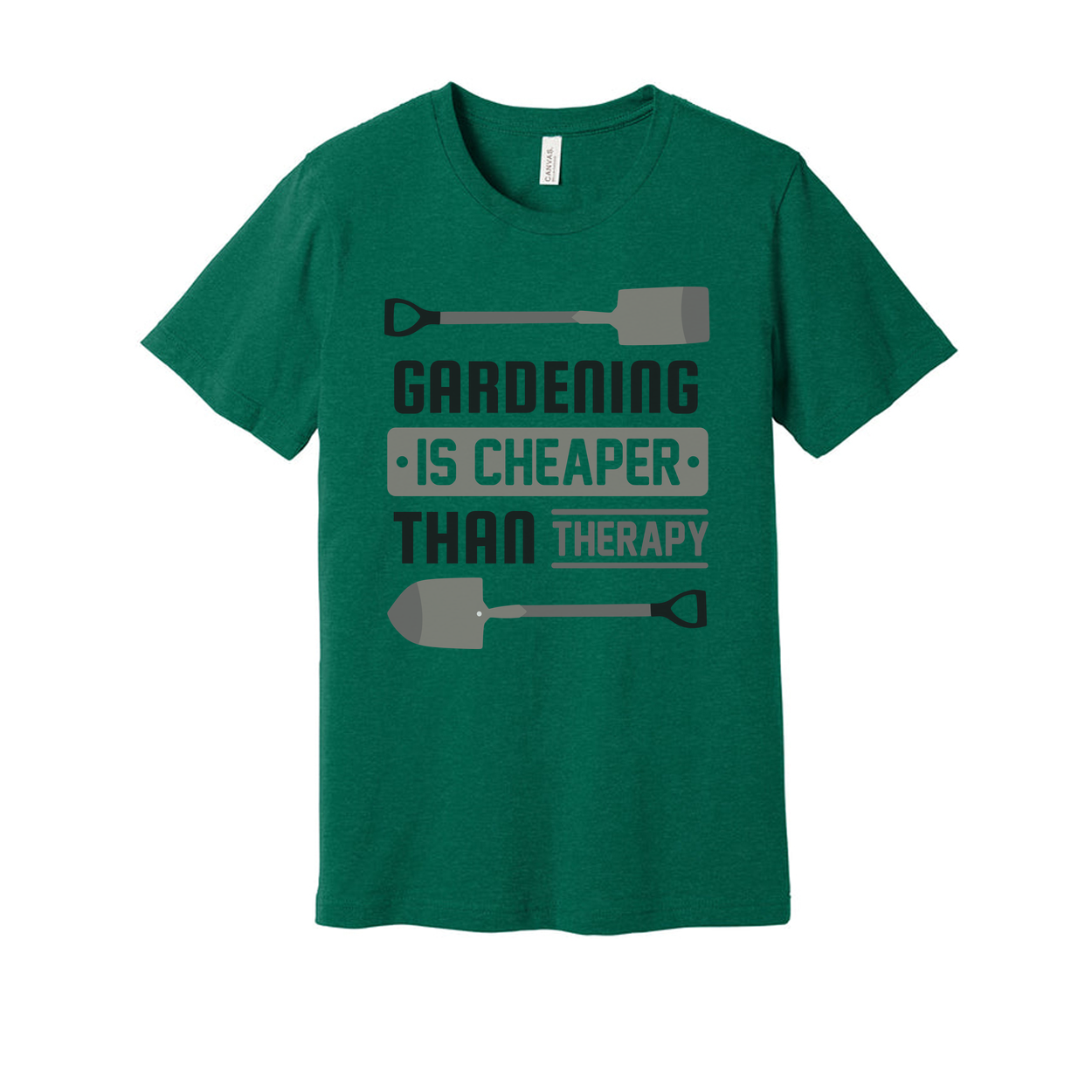 Gardening Is Cheaper Than Therapy T Shirt With Shovel Design For Garden Lovers Gift For Gardeners